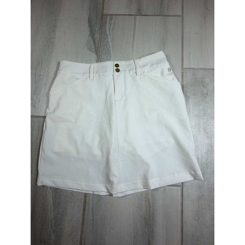 Lilly Pulitzer Luxletic White Golf Tennis Pickleball  Skort Pockets Size 6